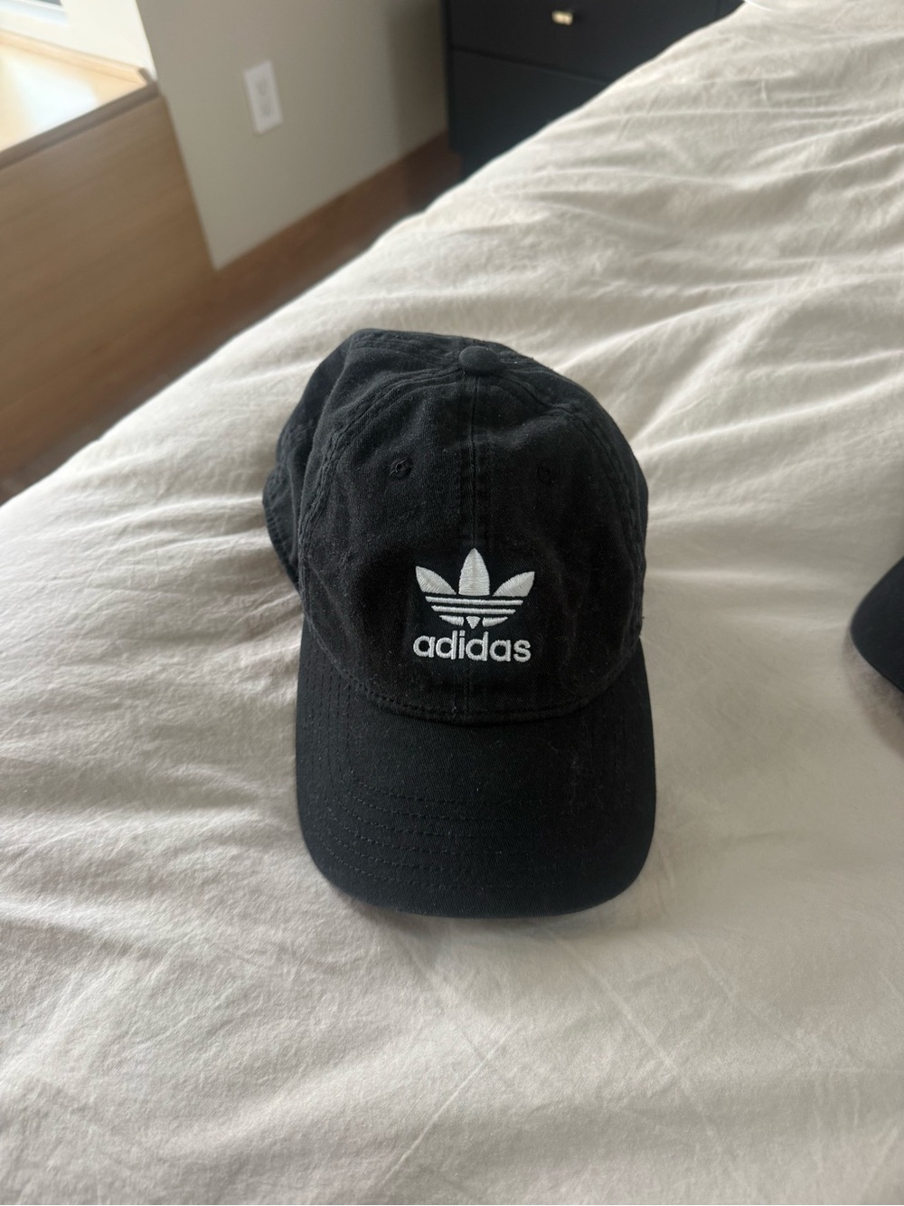 adidas Black hat with White Logo